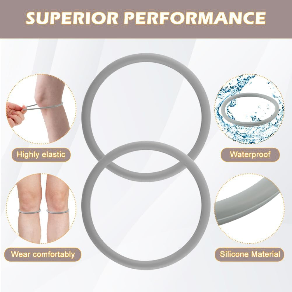 4 Pcs Knee Patella Support Straps, Silicone Knee Band for Pain Relief, Flexible Patellar Stabilizer for Running, Basketball & Sports - Men & Women