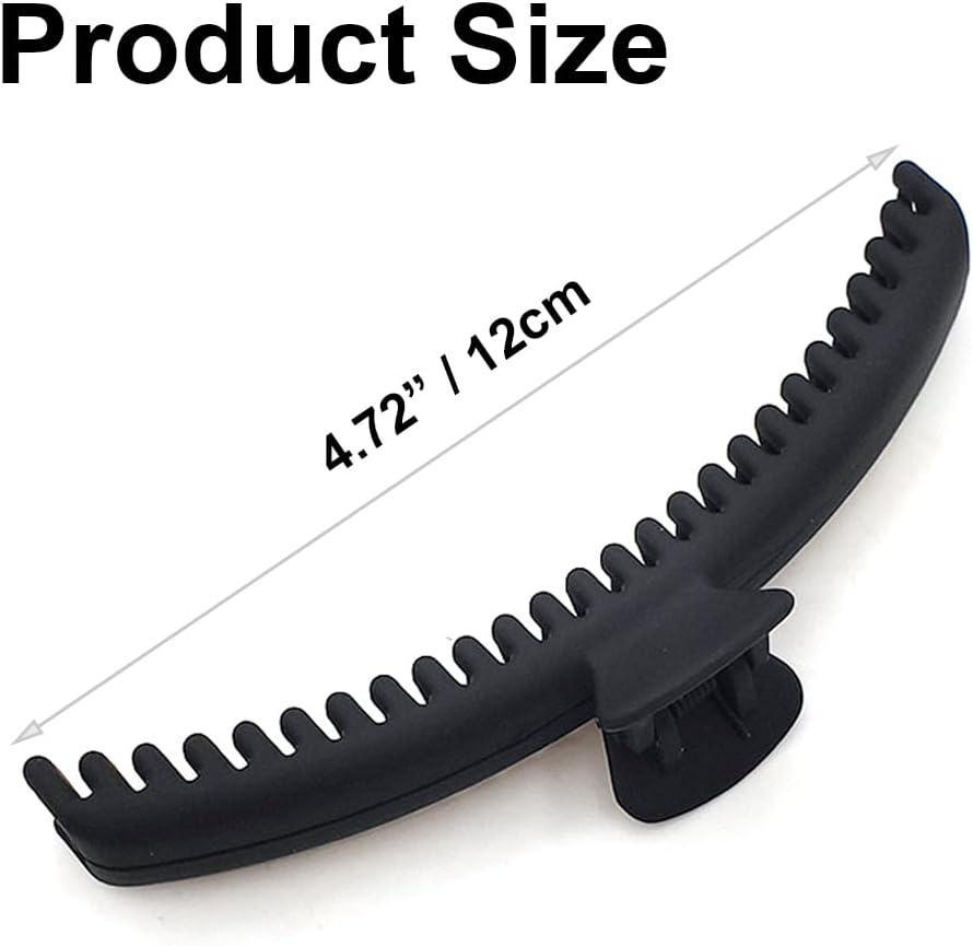 Hold Everything Hair Flat Claw Clip 4 Pcs, Flat Hair Clips with 52 Teeth for Thick and Thin Hair, Non-Slip, for Women Straight and Curly