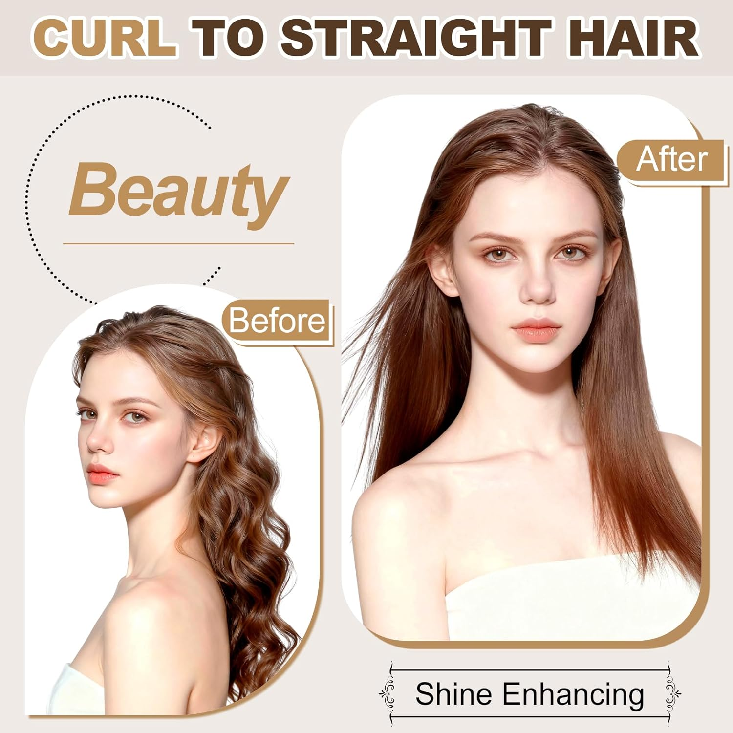 Hair Smooth Attachment for Shark Flexstyle, Gentle Airflow Smooth Nozzle for Shark Flex Style HD400 Series, Hair Straightener Styling from Curly Coily Wet to Straight Smooth Sleek Shiny Hair image number 4