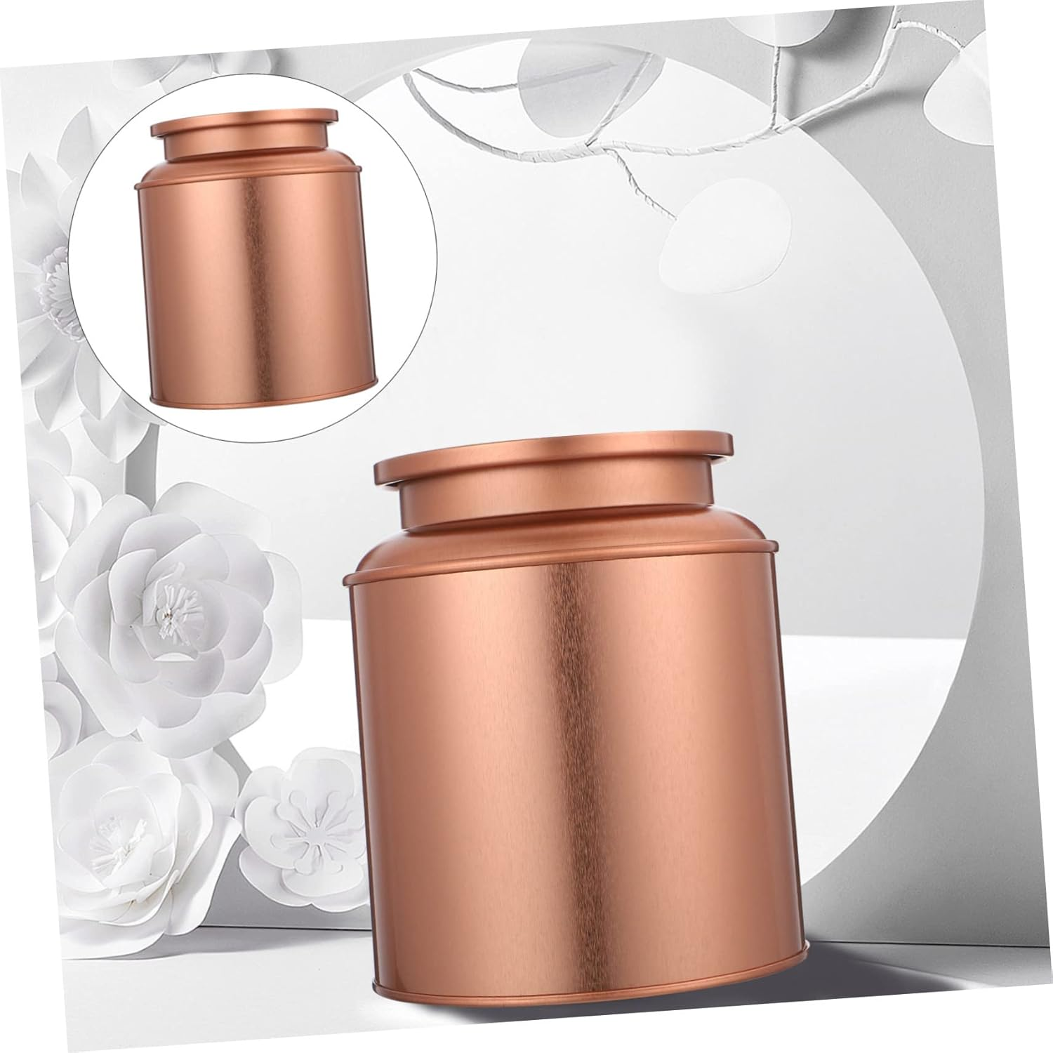 CIYODO Professional Tinplate Storage Jar Sealed Tea Container for Tea Leaves Dry Food Grains Elegant Travel Storage Box for Home Organization image number 4