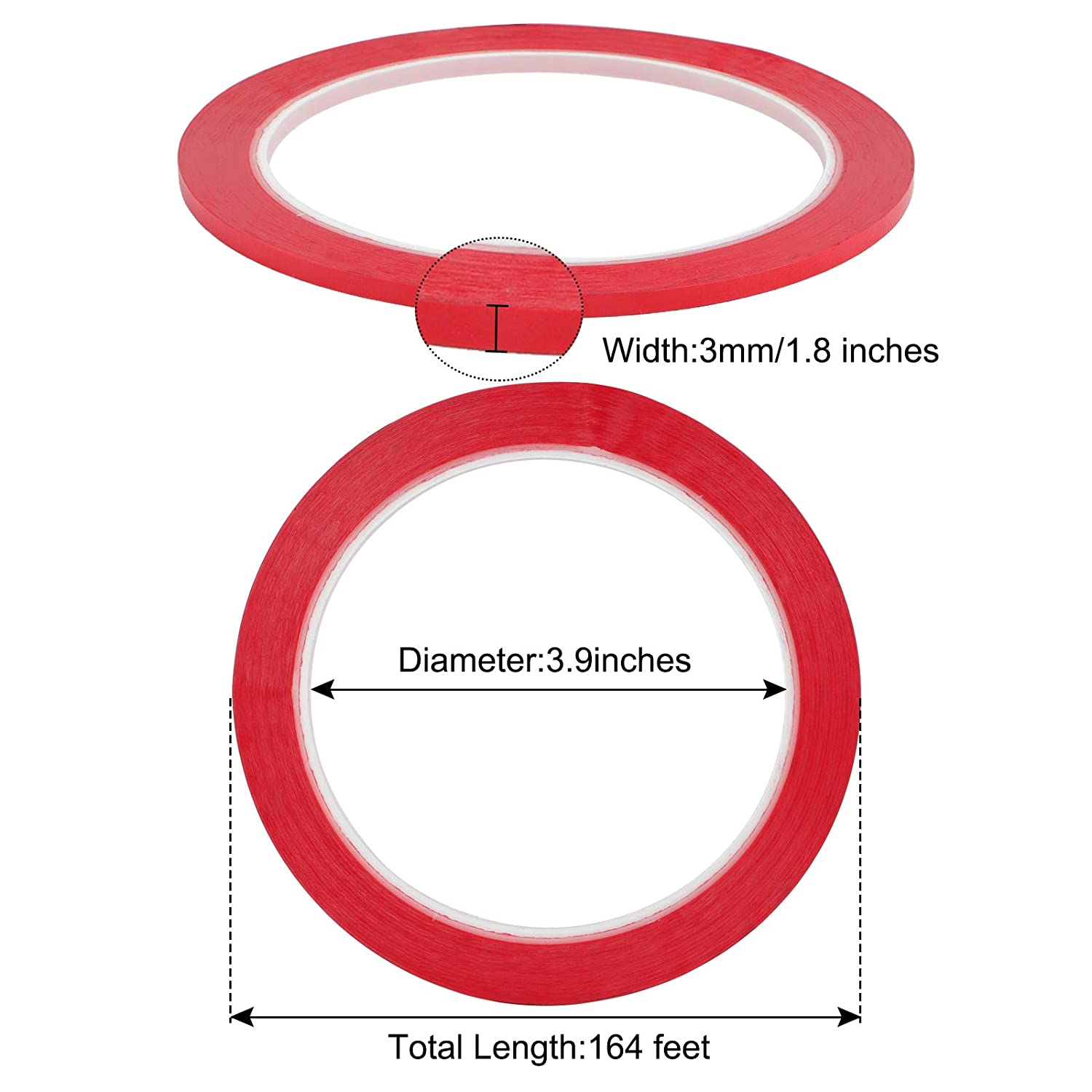 Whiteboard Tape Grid Marking Tape, Kissdate 3 Mm Width Colored Self Adhesive Whiteboard Gridding Tape Chart Tape for Office Grid Marking (8Pack) image number 1