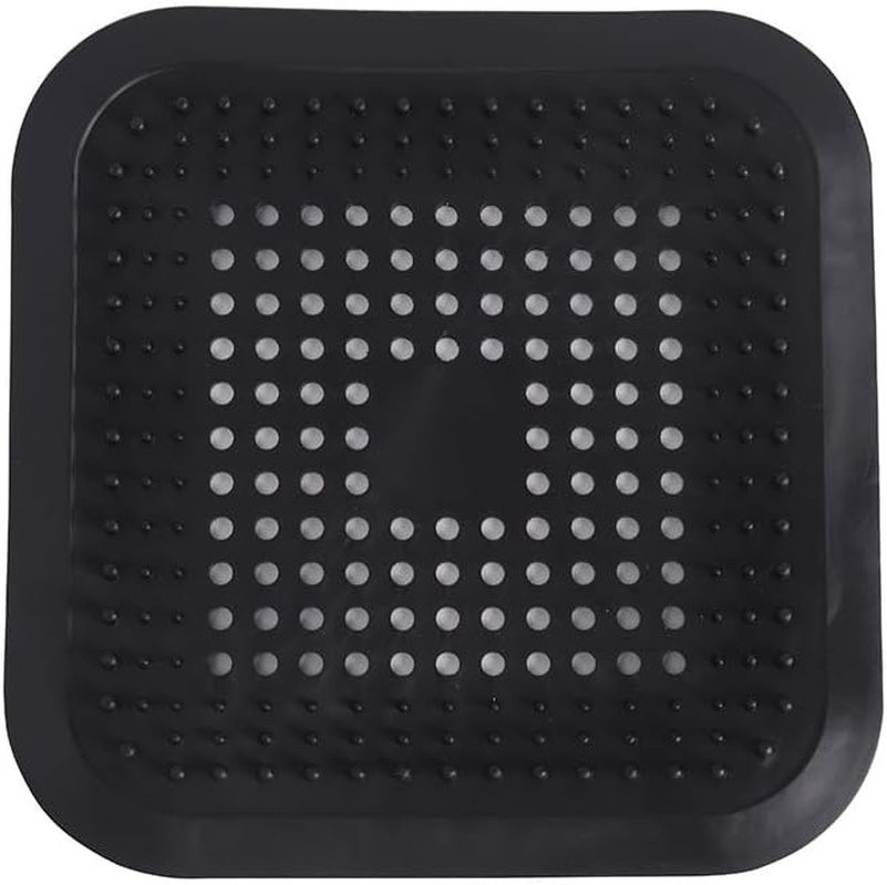 2 Pcs Shower Drain Strainer Hair Catcher Silicone Filter Cover Protector for Stainless Metal Strainer Bathtub Stopper for Bathroom Kitchen Floor Drain (Black) image number 4