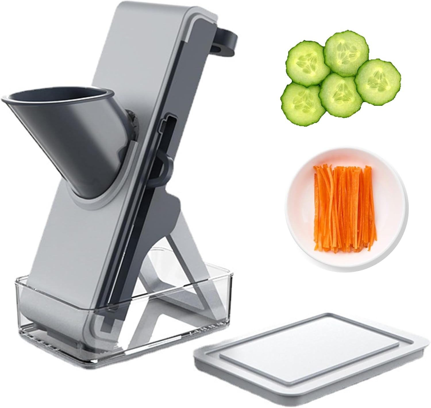 Vegetable Chopper, Multi-Function Manual Vegetable Cutter, Foldable Mandoline Vegetable Slicer with Crisper 3 Blades and Push Rod for Veggie Onion Potato Salad Food Chopper Chopper Kitchen Tools.