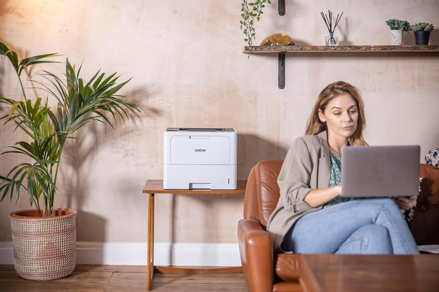 Brother HL-L5210DW, Wireless Mono Laser Printer, 48Ppm, White image number 3