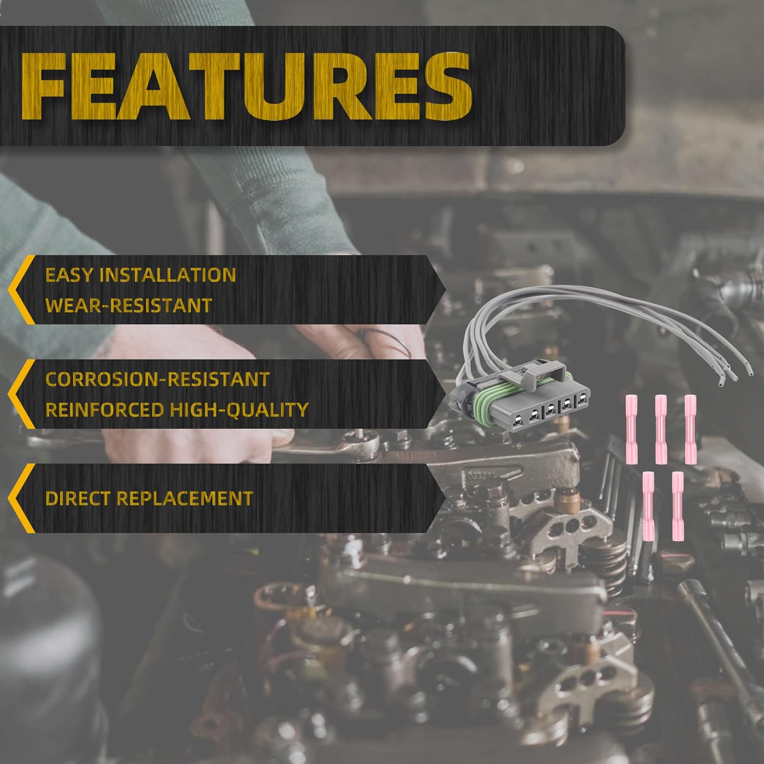 Dasbecan HVAC Blower Motor Resistor Wire Harness Compatible with 2015 2016 2017 2018 2019 Chevrolet Trax Replaces# 99595KW image number 3