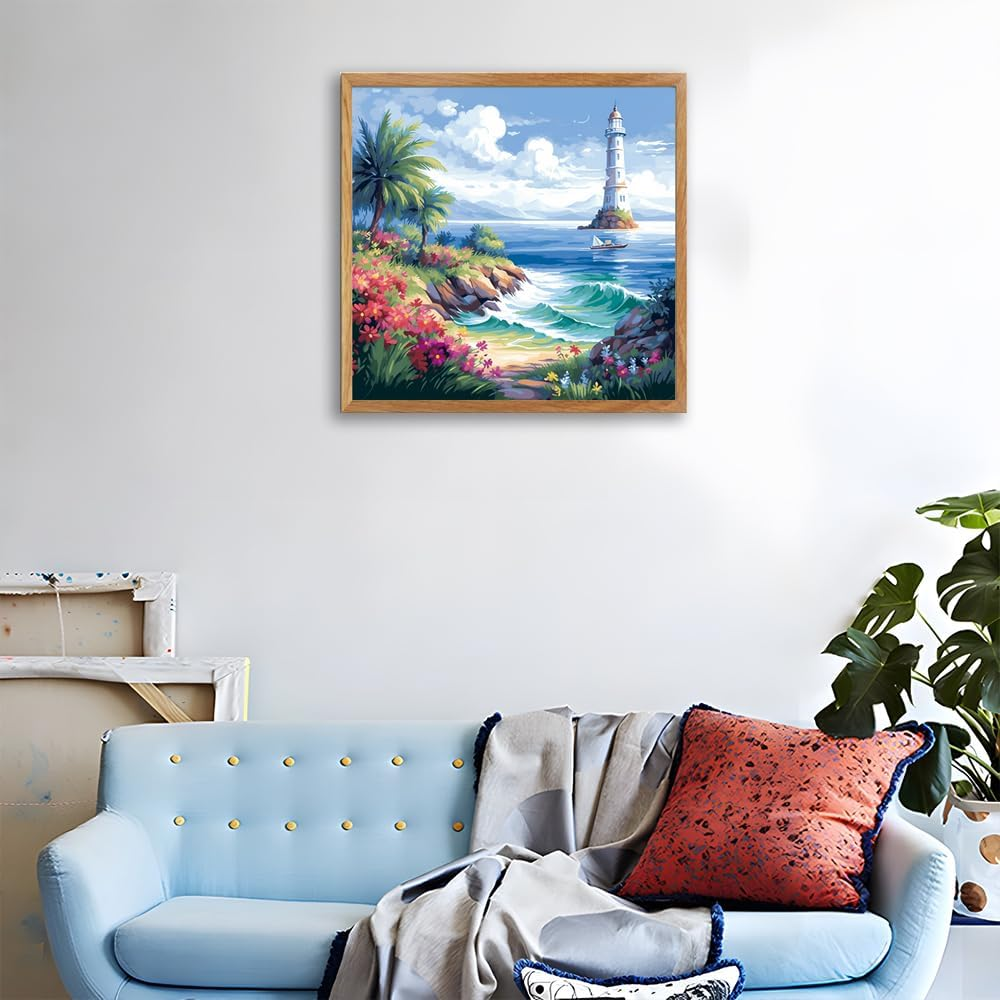 HONGYA ART DIY Paint by Numbers－Diy Adult Paint by Numbers Kits for Adults,Adult Painting Kits on Canvas Landscape for Living Room, Bedroom, Office 20X16''(Ld-5)