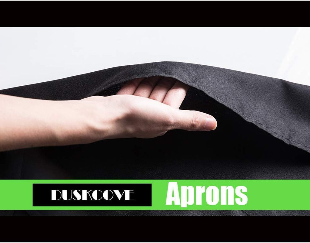 DUSKCOVE 8 Pack Bib Aprons Bulk - Unisex Black Commercial Apron with 2 Pockets for Kitchen Crafting BBQ Drawing Cooking - 8 Colors Mixed image number 4