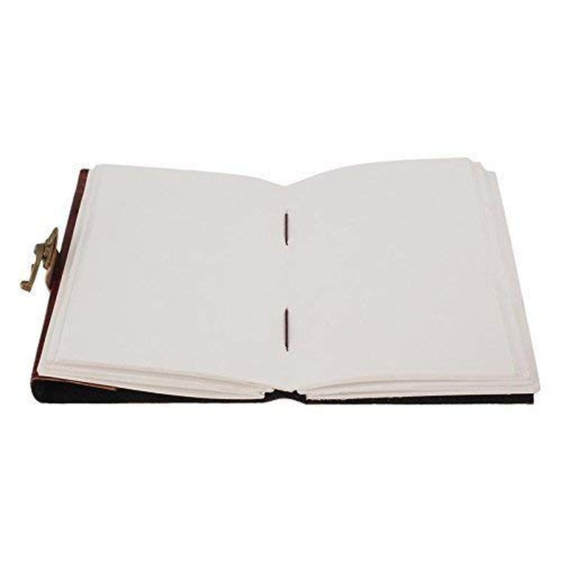 OVERDOSE LJ BROWN with Stone Leather Journal - Handmade Office Bound for Men & Women | Sketchbook| Notebook Diary - 5 X 7 Inches | 12 X 17 Cm | A6 image number 3