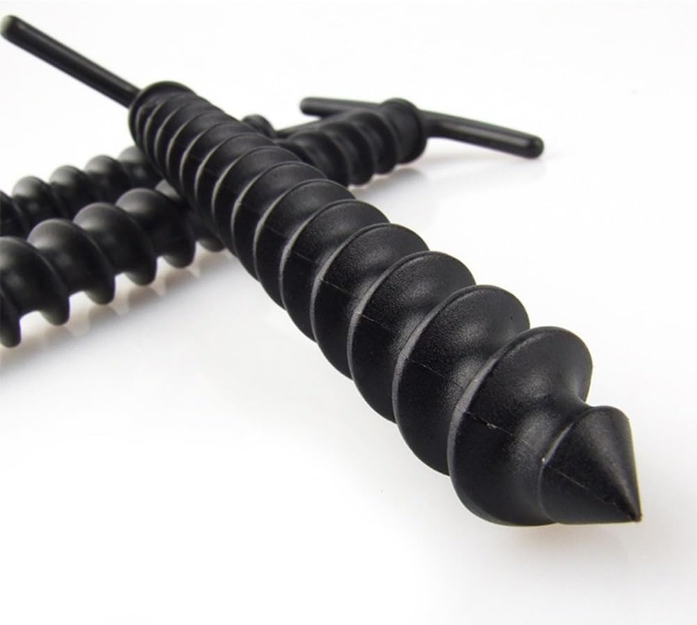 Happyyami Lightweight Nylon Tent Pegs 10 Pack Screw in Camping Stakes for Beach Muddy Grassland Outdoor Use image number 5