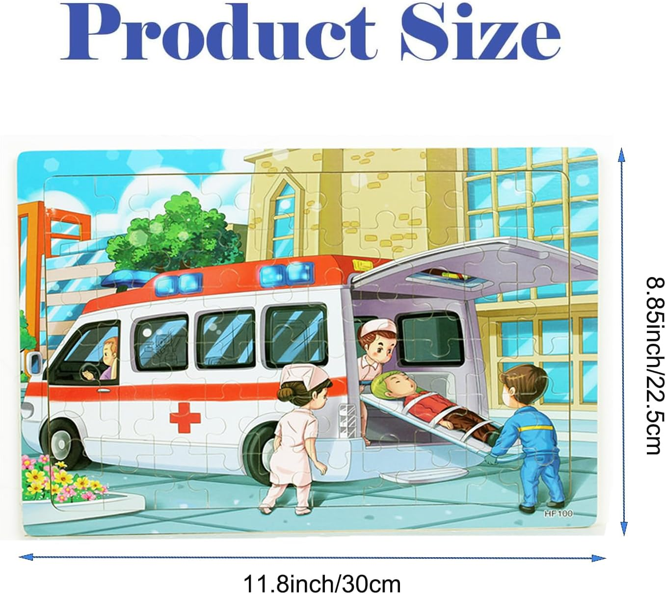 6 Pack 60 Pieces Puzzles for Kids Ages 3-8, Wooden Jigsaw Puzzles Set Preschool Educational Learning Toys for Boys,Girls,Toddlers(Combination 2)