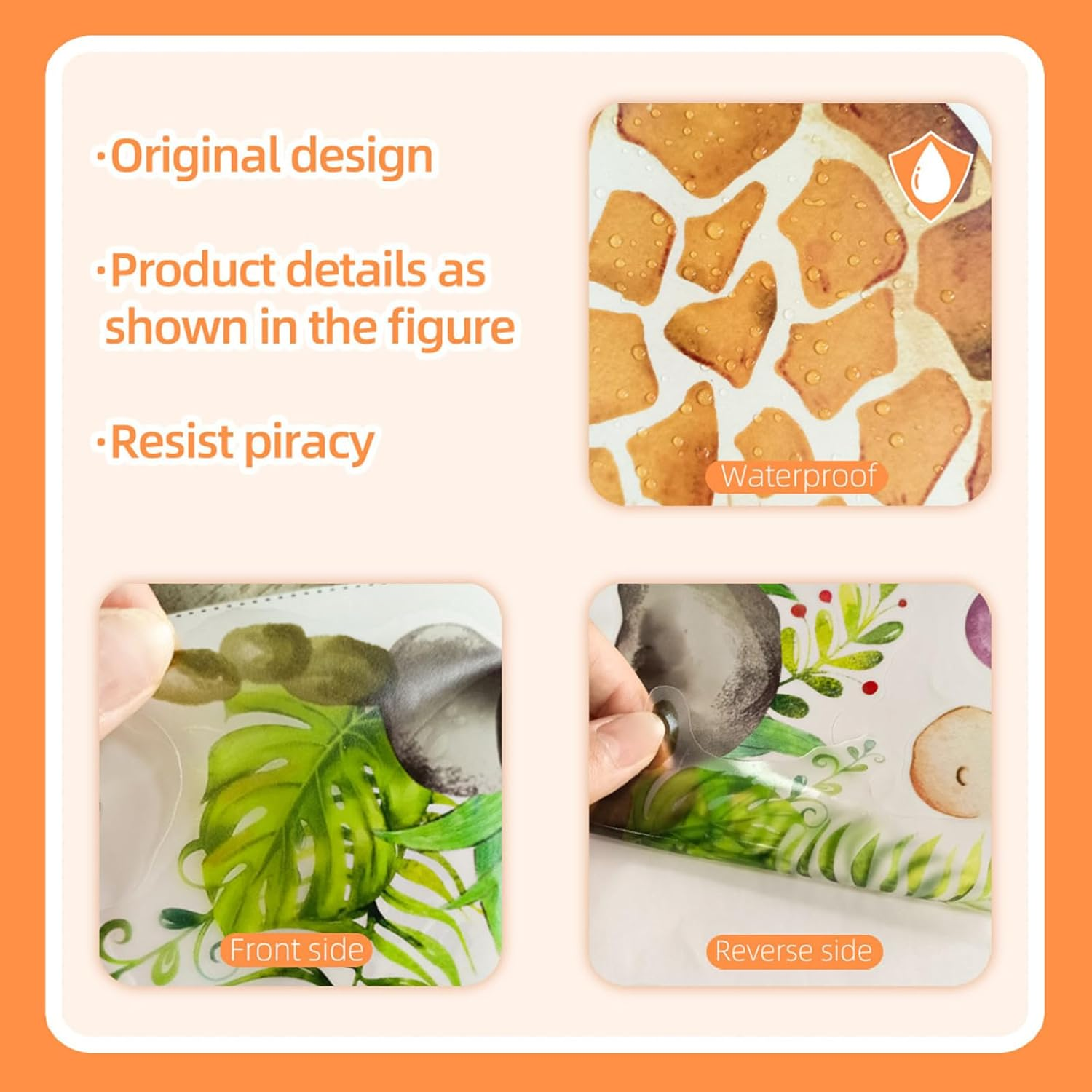 Giraffe Kids Height Wall Chart Animals Growth Chart Wall Decal, Peel & Stick Nursery Wall Decals for Baby Bedroom, Toddler Playroom image number 6