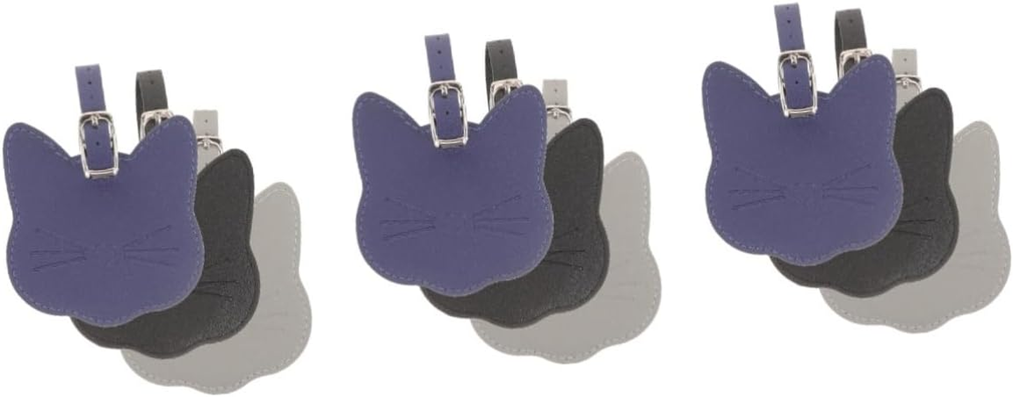 OATIPHO 9Pcs Leather Luggage Tags for Suitcases Hanging Travel Tags Pu Leather Material for Travel Supplies and Carryon Luggage