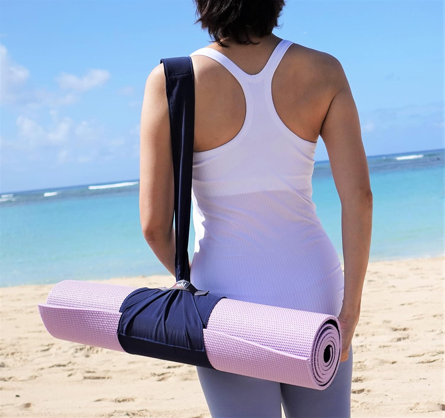 Roll up & Carry Foldable Yoga Mat Carrier &ndash; Put on and Take off Instantly &ndash; Patented Innovative Design &ndash; Washable Lightweight Material Is Durable and Fits Most Standard Size Mats - Red image number 5