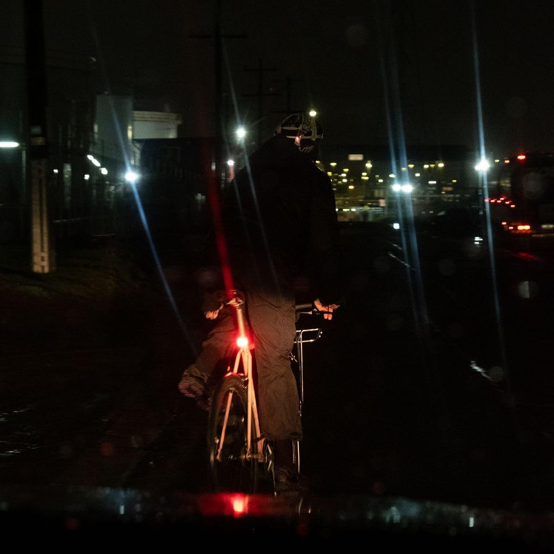 KNOG Blinder Rear Bike Light - 100 Lumen USB Rechargeable Bike Tail Light &ndash; Waterproof Bike Rear Light, 8 Light Modes, Fits 22-32Mm Handlebars, 450M Visibility - Peace Design Black image number 2