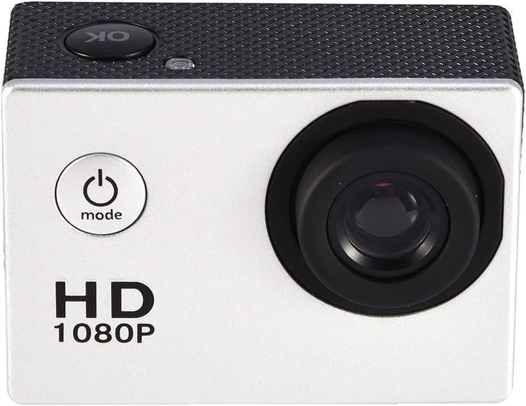 Mini Action Camera, 7 Colors 1080P HD 30M Underwater Waterproof Sports Camera DV, Digital Video Camera with Waterproof Shell, Mounting Kit for Outdoor Sports, Home Security, Driving Record(White) image number 2