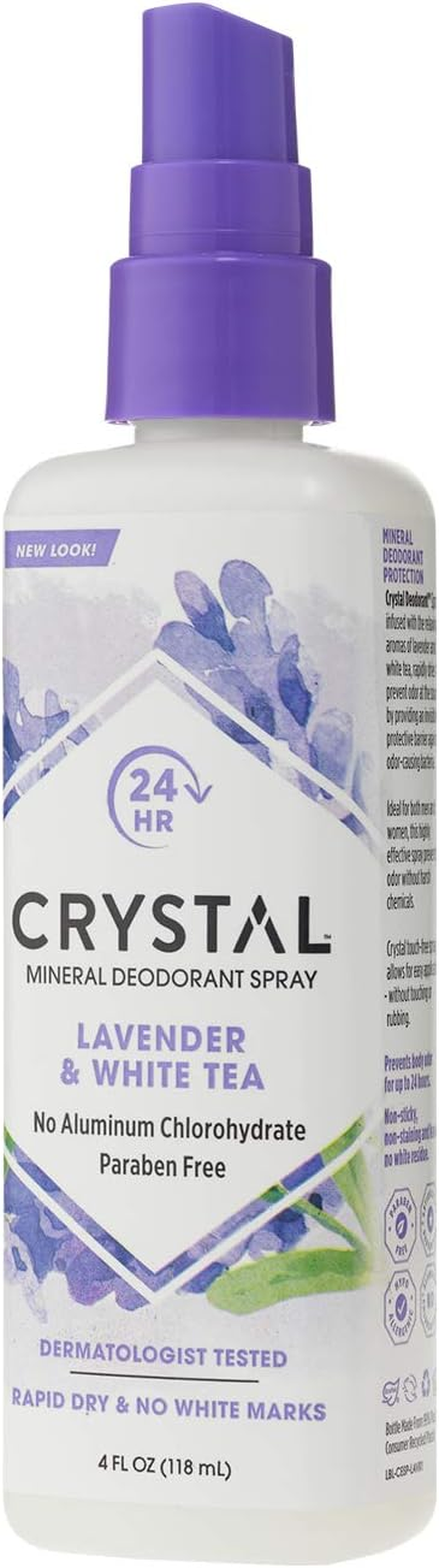 Crystal Essence Mineral Deodorant Spray, Lavender and White Tea, 118Ml image number 3