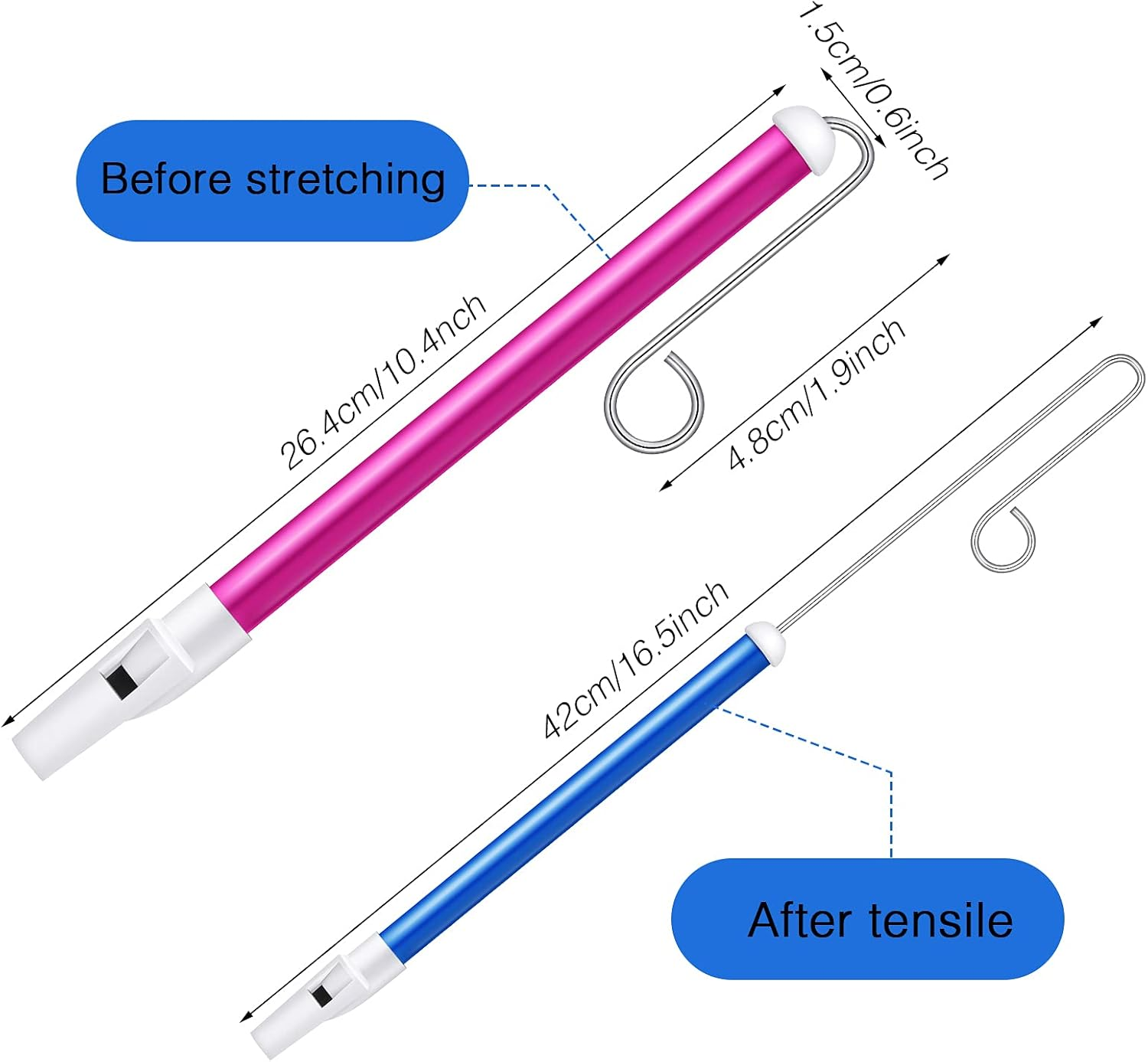 Lukmaa 2 Pieces Slide Whistle Toy Slide Whistle Musical Instrument Toy Whistle Sliding for Parent-Child Games, Blue and Purple