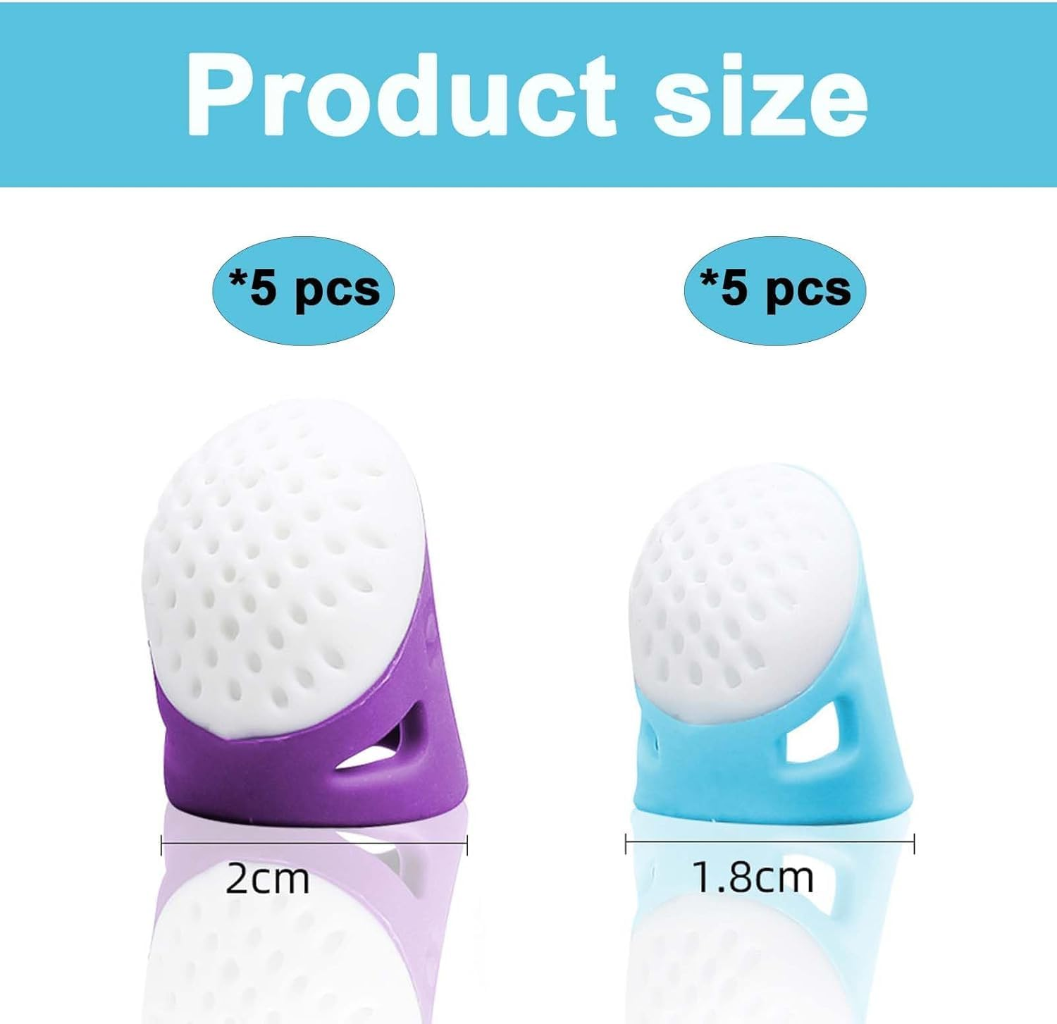 10Pcs Silicone Finger Thimbles,Soft Silicone Sewing Thimbles,Silicone Finger Thimble Sewing Thimble,Silicone Thimble Finger Tips Sewing Thimble,Sewing Thimble Silicone Sewing Thimble Finger Protector image number 5