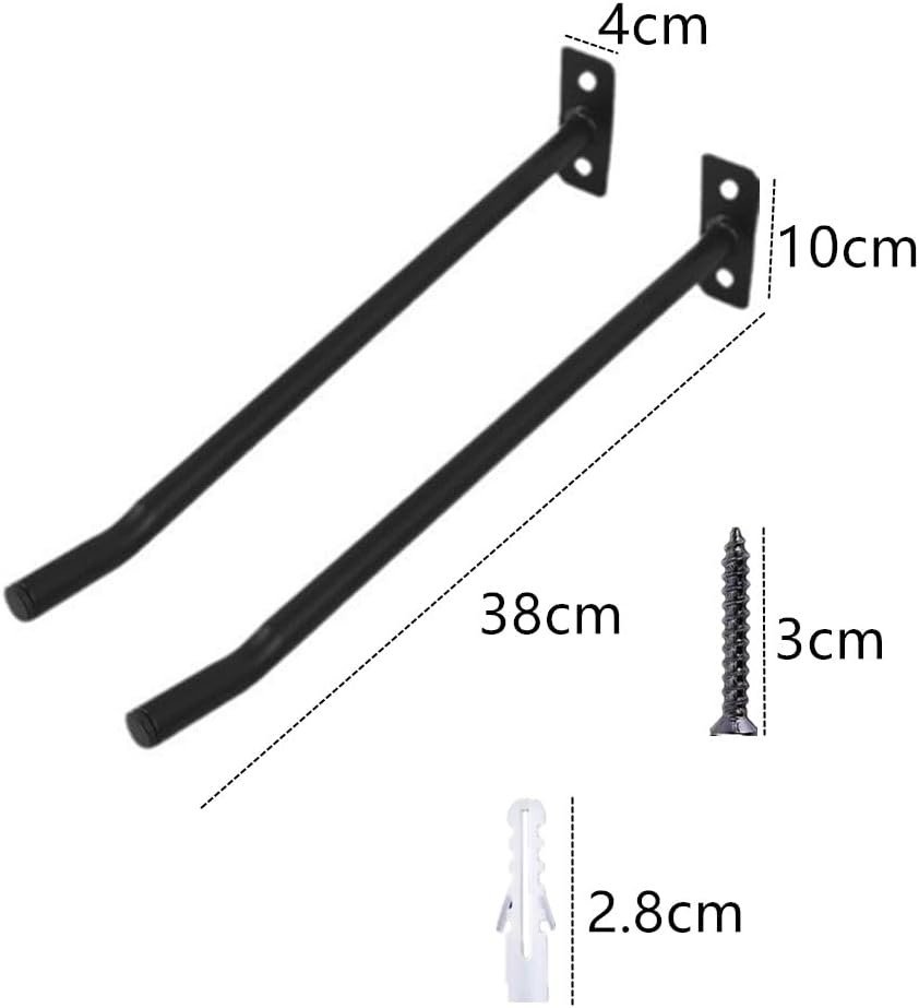 2 Pairs Black Yoga Ball Racks,Medicine Ball Rack,Metal Wall Mounted Rack for Balls,Exercise Wall Holder,For Yoga, Stability,Gymnastics, Barbell Balls and More. image number 2