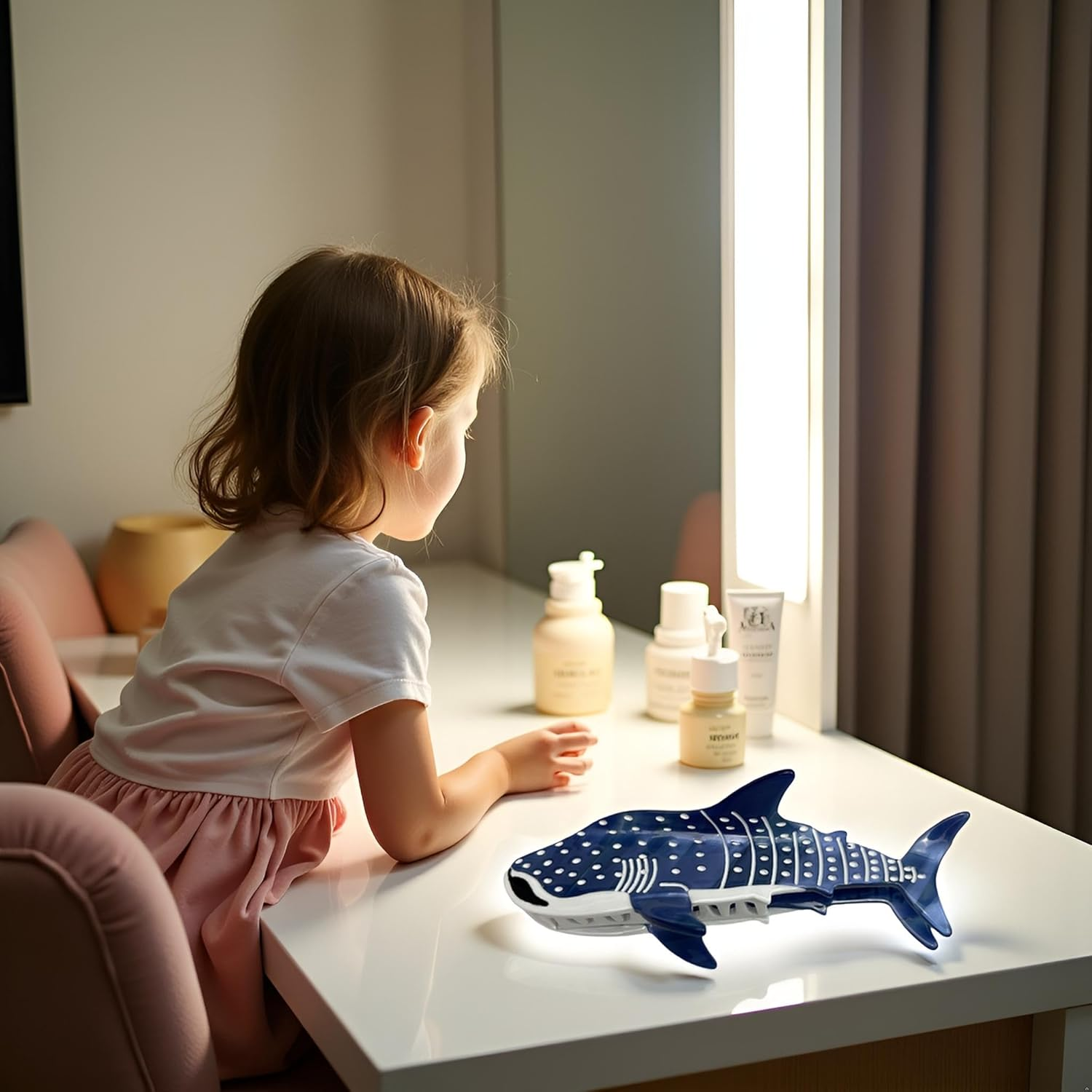 Blue Shark Whale Claw Clips,Unique Ocean Animal Hair Clips,Cellulose Acetate Big Hair Clips, Cute Fashion Nonslip Hairpin Catch,Hair Accessories for Women Girls Thick and Thin Hair,Hair Claws image number 4