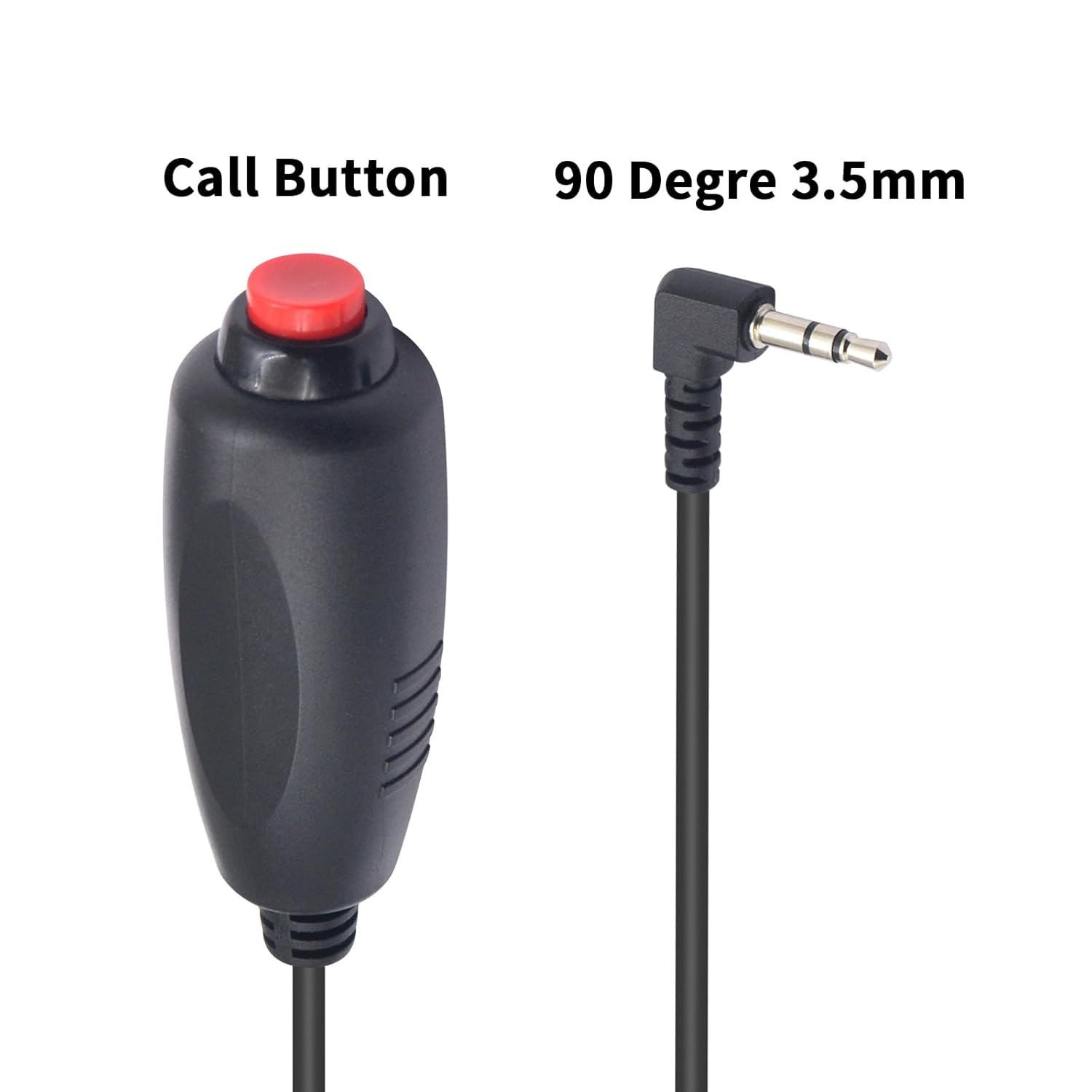 Duttek Push Button Cord Cable - Replacement Nurse Call Cable for Caregivers, Patients, Elderly - 3.5Mm TRS Headphone Plug (5.9Ft/1.8M) image number 2