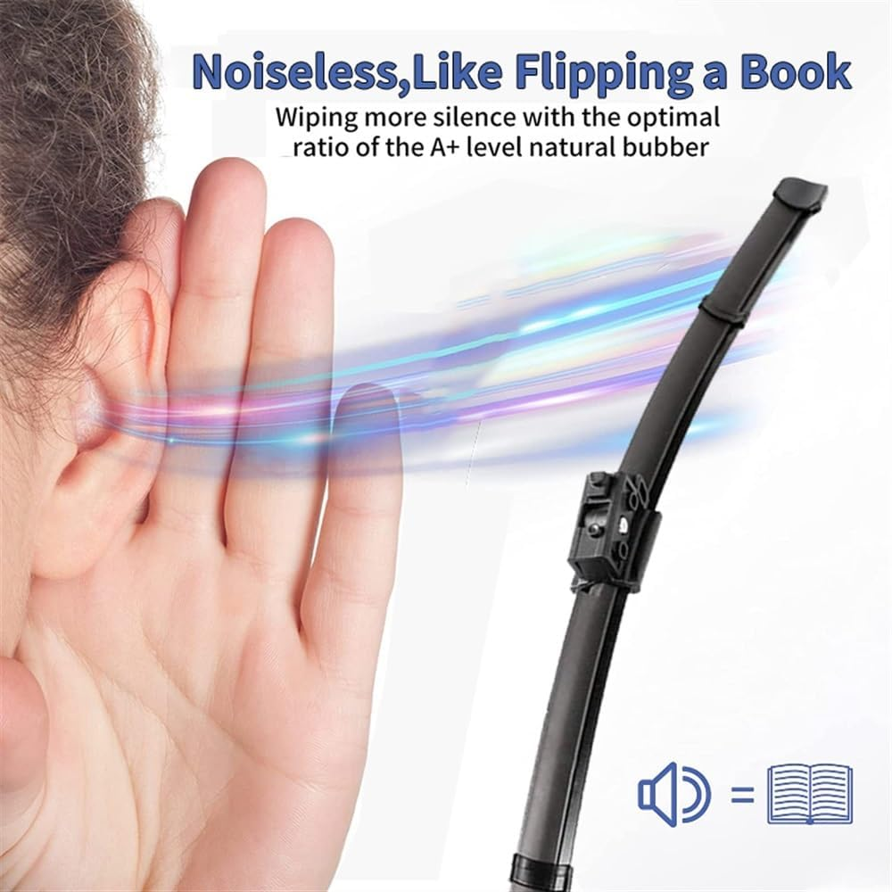 Front Rear Wiper Blades Compatible with Mercedes Benz EQA 2021 2022 H243 Windshield Windscreen Window EQA250 EQA 250 300 350 Car Accessories (Color : FRONT REAR, Size : RHD) image number 5