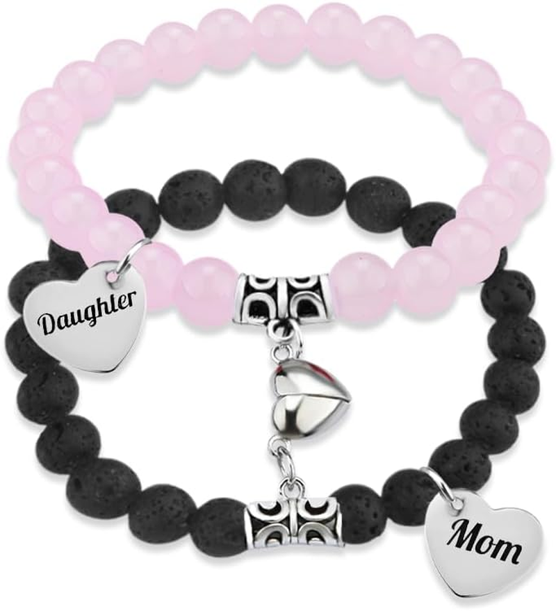 Matching Heart Bracelet for Daughter Mom Son Dad Gifts for Father Mothers Day Gifts from Daughter image number 6