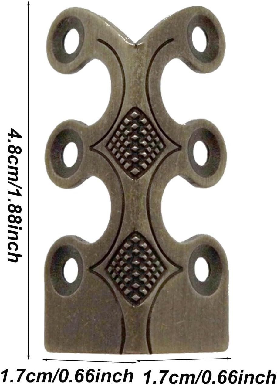 Brass Corner Protectors, Antique Trim Edge Corner Protectors, Edge Safety Guard Protectors, Elegant Brass Skirting Corner Vanities, Skirting Boards, Tables (Bronze, 4PCS) image number 2