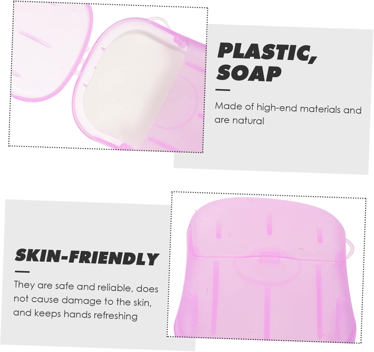 UTHCLO Portable Travel Soap 20 Pcs Soap Sheets Material Odorless for Hotel Travel image number 1