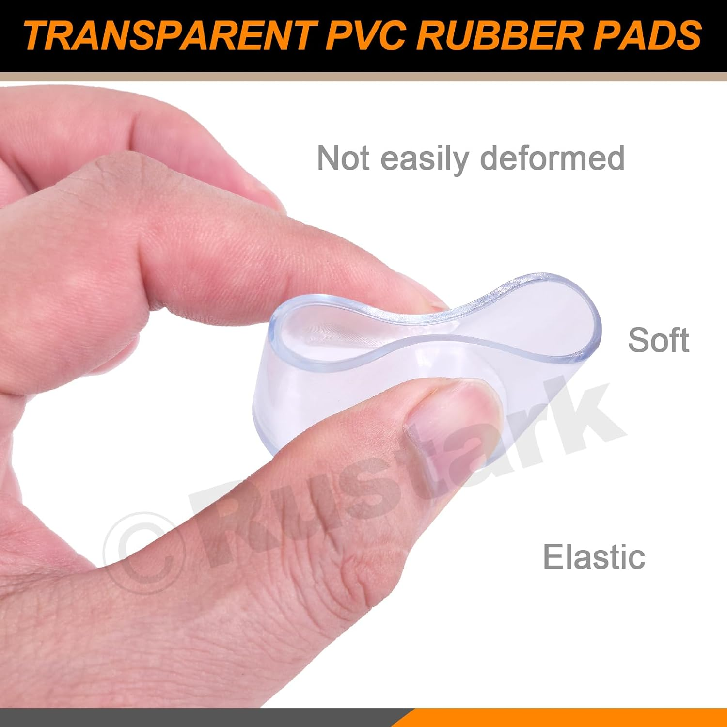 20Pcs 15Mmx30Mm Clear Oval Rubber Furniture Leg Caps Assortment Kit Anti-Slip Chair Leg Caps Furniture Floor Protectors Chair Leg Covers Chair Leg Foot Cover Feet Pads for Chair Table Sofa image number 7