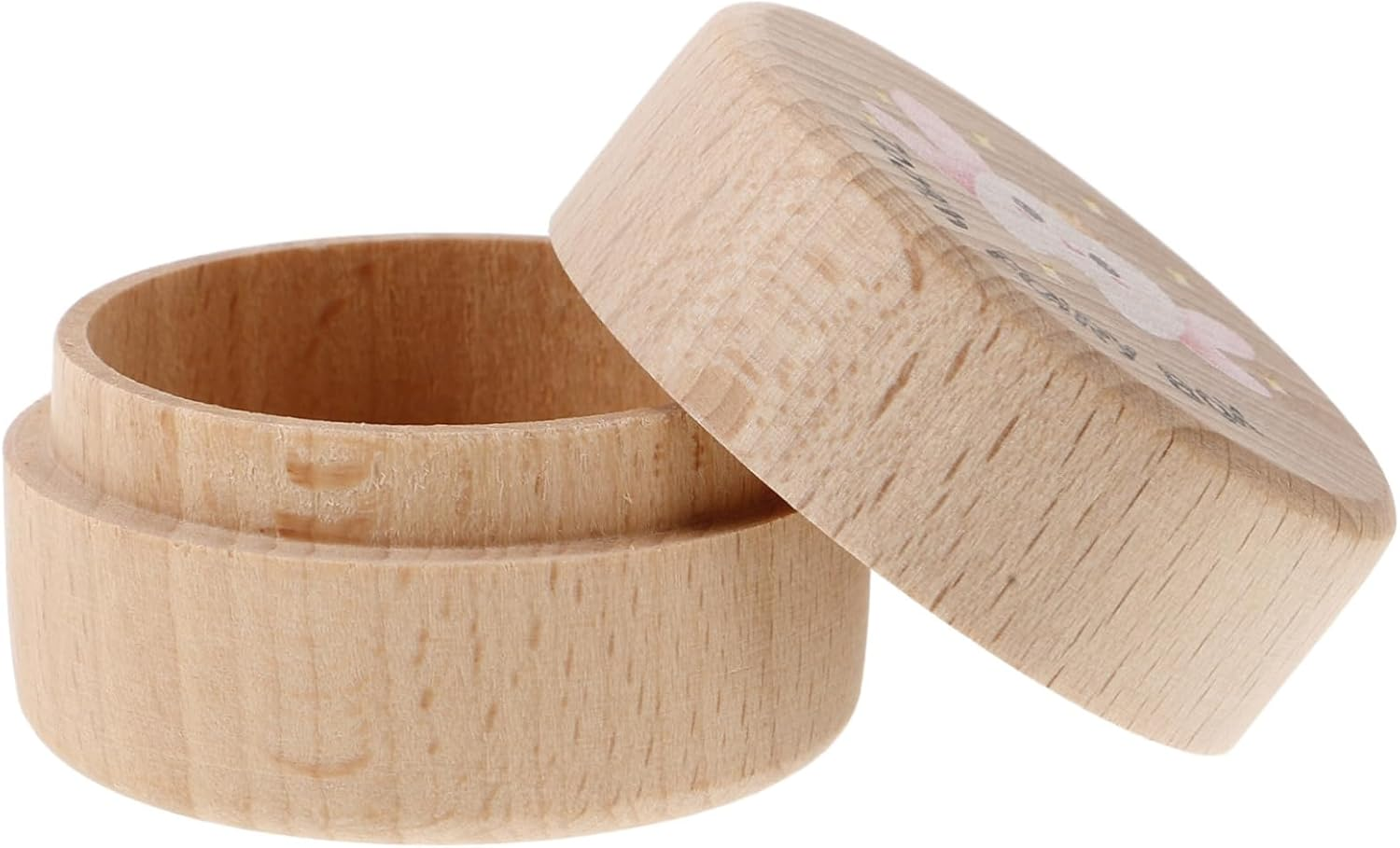 Healifty Wooden Tooth Box Newborn Keepsake Box Tooth Holder Boys and Girls Souvenir Organizer