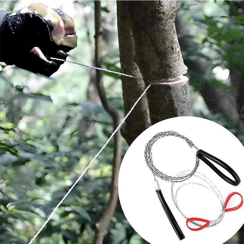 4Pcs Stainless Steel Wire Saw Emergency Saws,Pvc Pipe Cable Saw Stainless Steel Wire Saw Hand Pocket String Rope Saw, Cable Saw Metal Wire Saw Hand Pocket String Rope Saw PVC Pipe Cutting Tool image number 6
