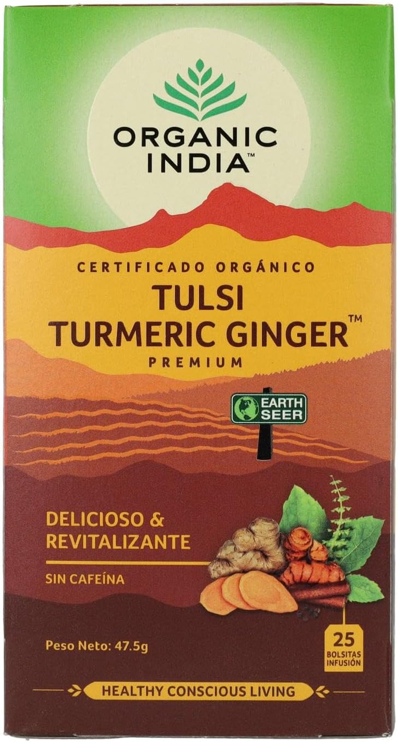 Organic India Tulsi Turmeric Ginger Tea 25 Teabags image number 2