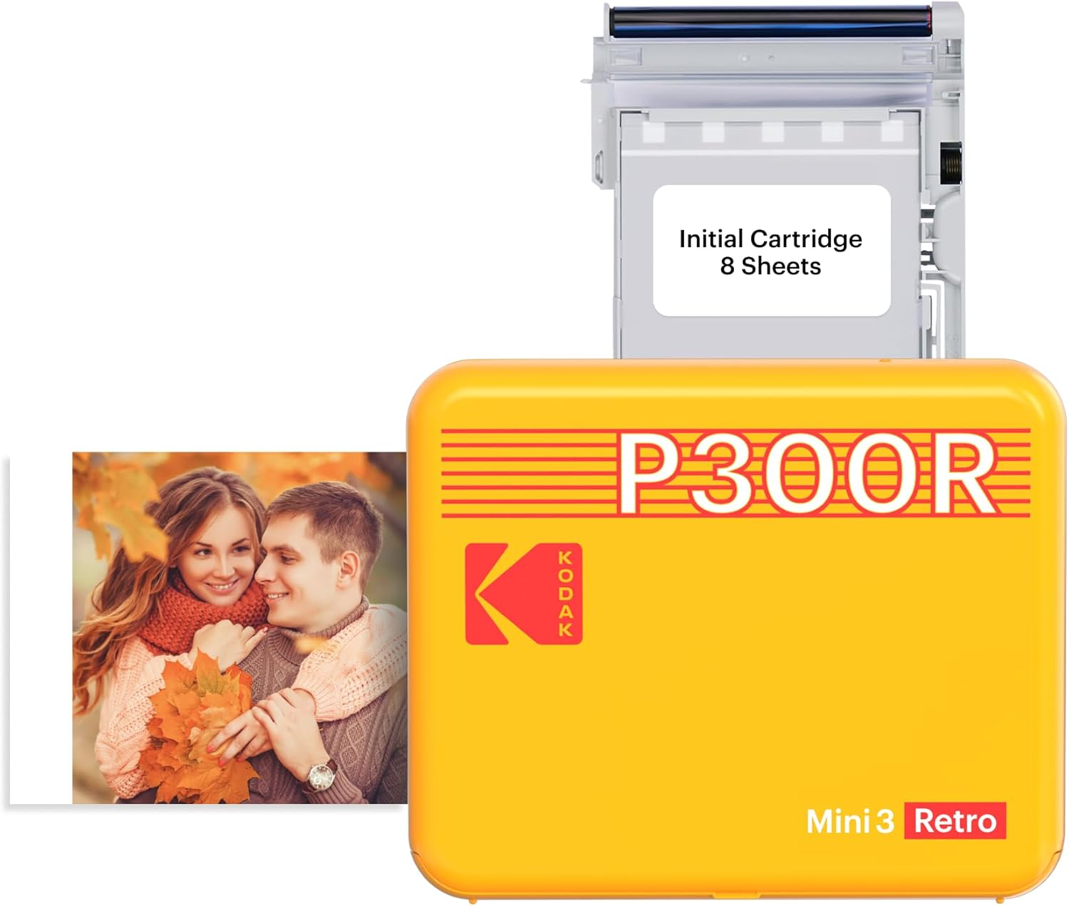 Kodak Mini 3 Retro Instant Photo Printer with Cartridge plus Accessories Bundle, White