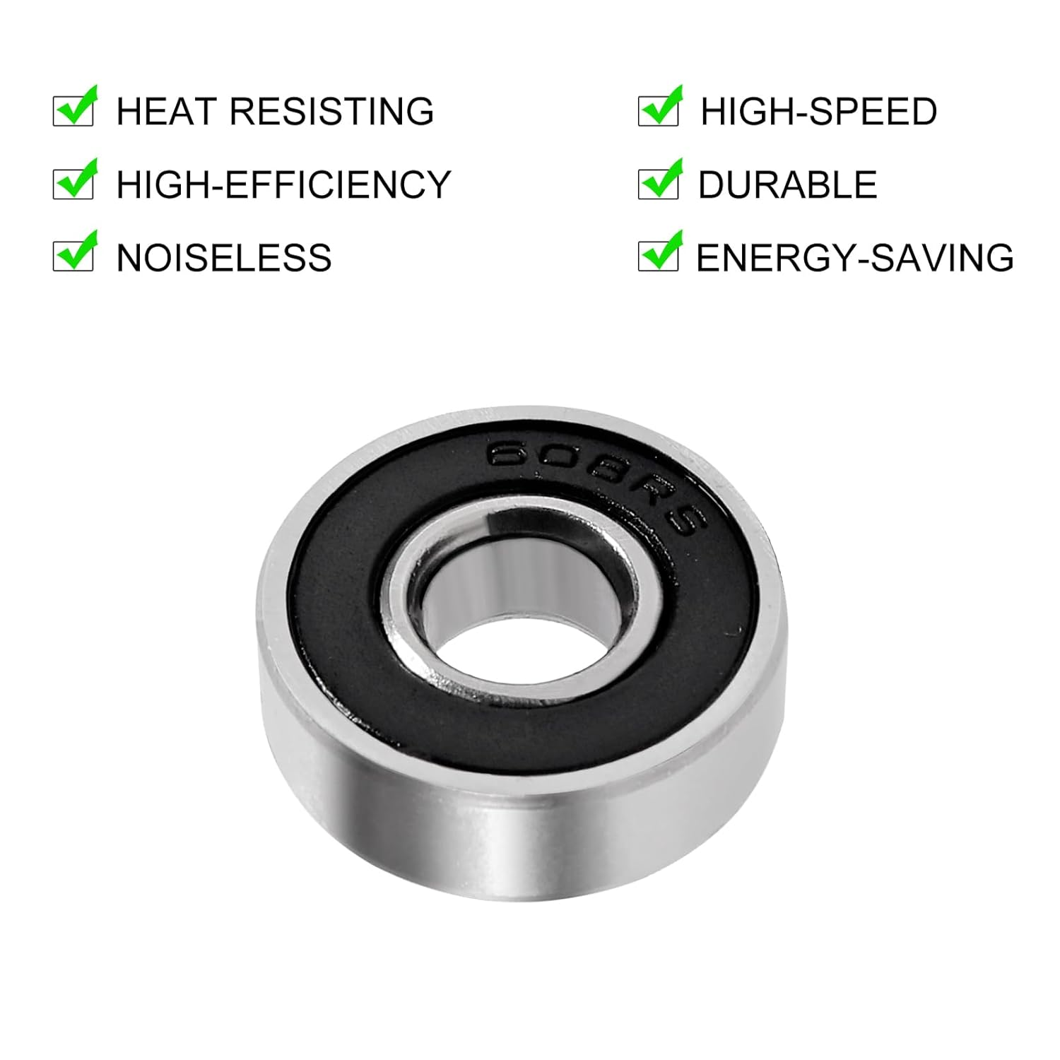 24PCS 608-RS Ball Bearing - Double Rubber Sealed Shielded Miniature Deep Groove 608Rs Bearings for Skateboards, Inline Skates, Scooters, Roller Blade Skates & Long Boards image number 3