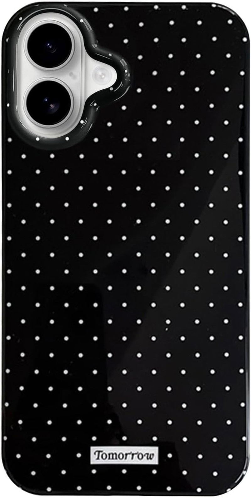 Inewateri Compatible for Iphone 15 Case with Cute Fashion Polka Dot Aesthetics Design Simple Cases for Soft TPU Slim Protection Cover-White
