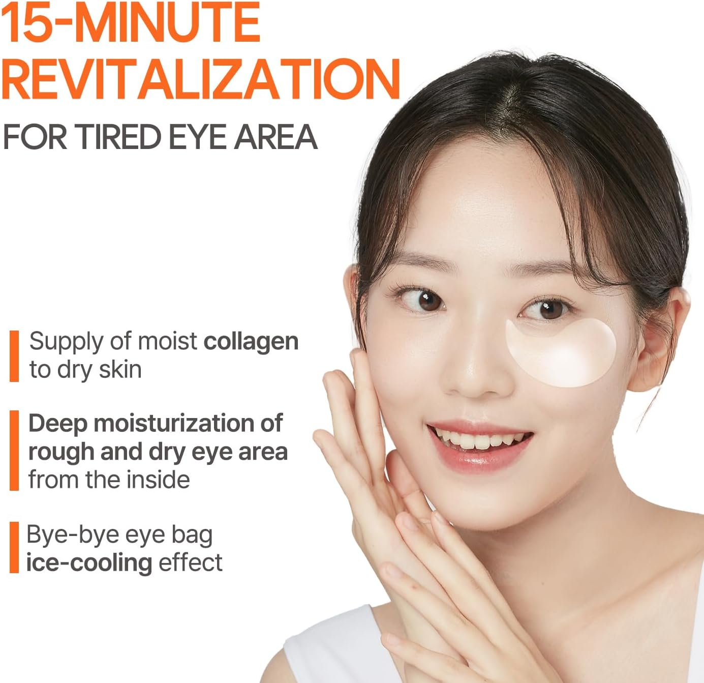 Collagen & Coq10 Hydrogel Eye Patch 60Ea - Collagen under Eye Mask for Intense Hydration, Skin Elasticity, Coenzymeq10, Aloe Vera, Green Tea Extract for Puffy Eyes and Dark Circles image number 5