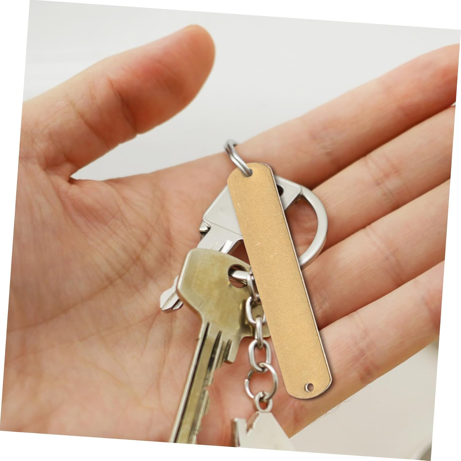 LAPYAPPE 10Pcs Key Tags Blank Luggage Labels for DIY Tear Resistant Keychain Identification Tags Convenient Portable for Travel and Decoration image number 6