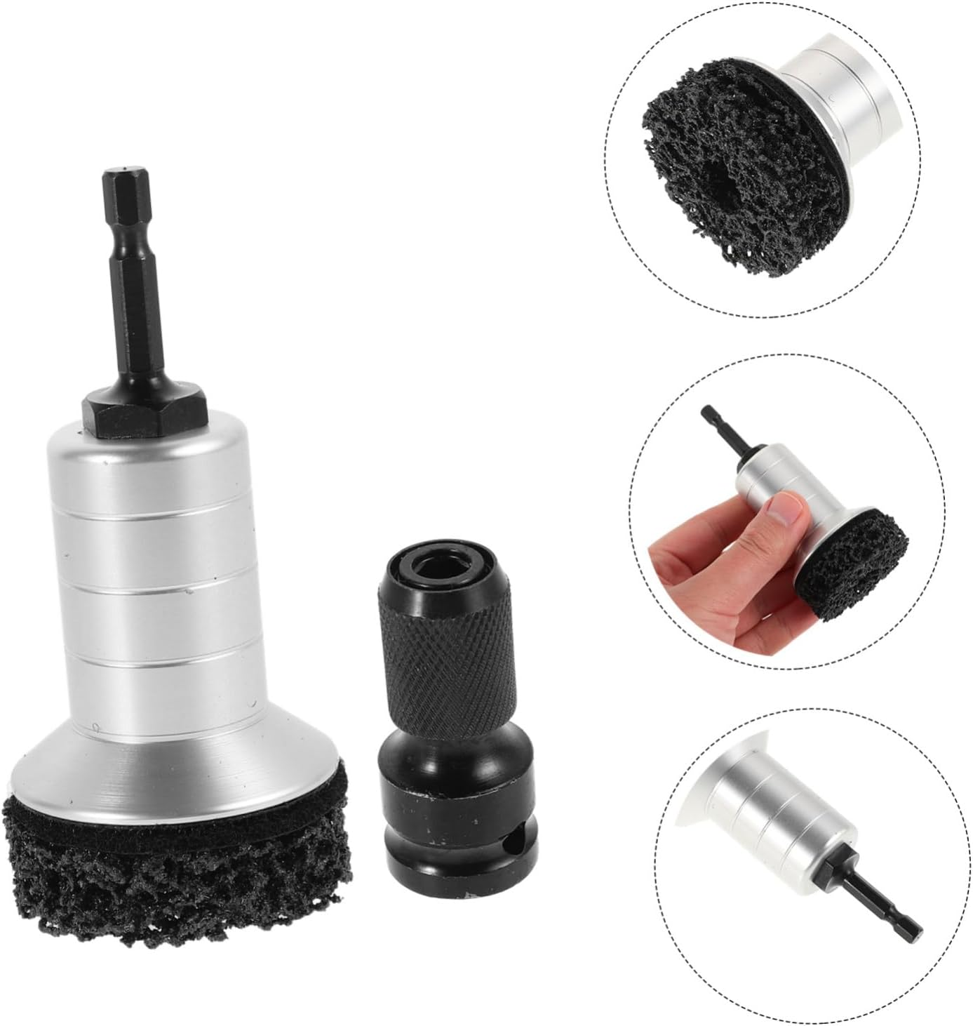 HORIALENCE Wheel Hub Rust Tool Kit Efficient Automotive Hub Cleaner for Brake Disc and Wheel Rim Maintenance Polishing Pad image number 1