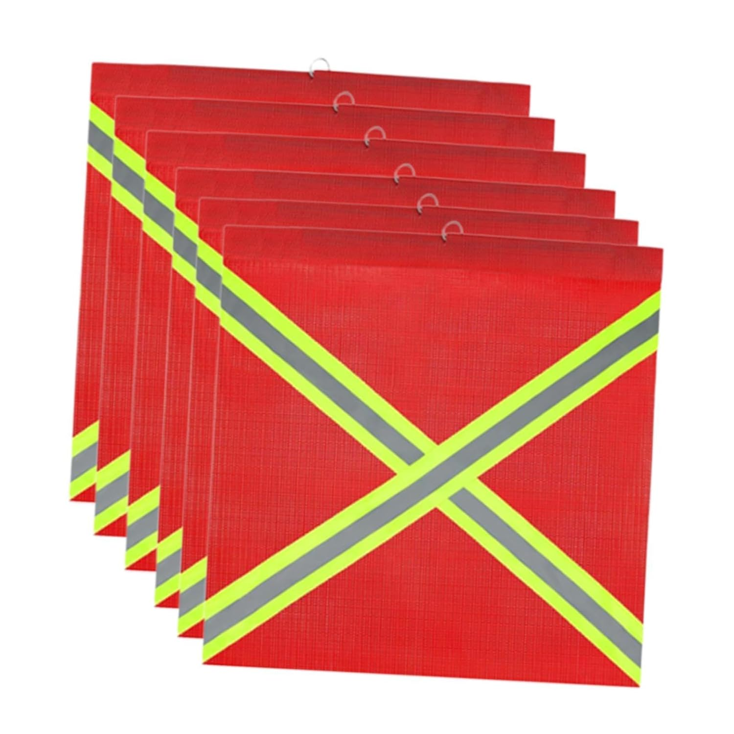 Frediuo 6 Pieces Truck Security Flags Warning Signs, Easy to Install, Mesh High Visibility Tow Flags Weatherproof for Kayak Boat image number 3