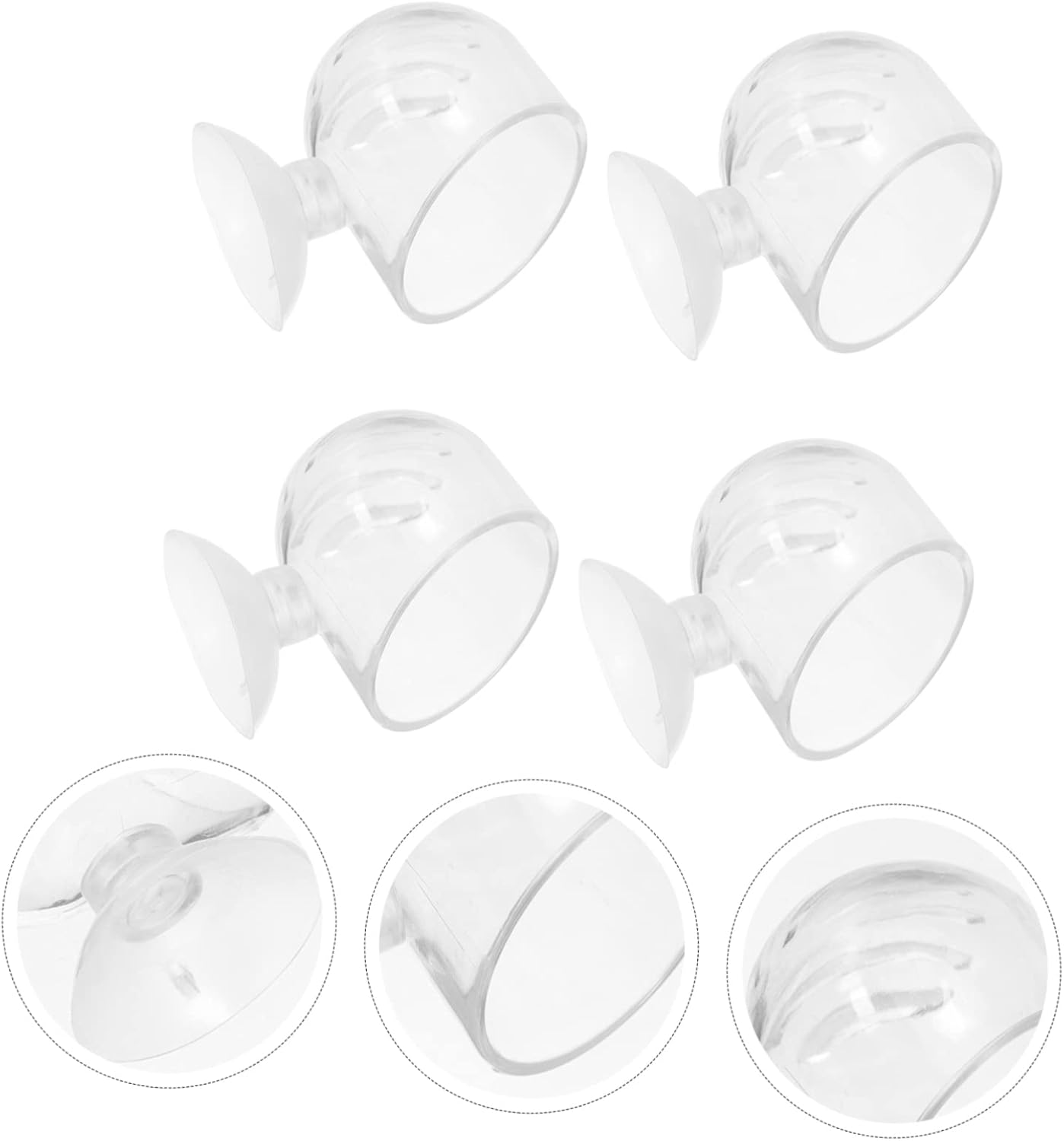 ORFOFE 4Pcs Acrylic Fish Food Feeders Red Worm Holders Fish Tank Feeding Supplies Blood Worm Dispenser for Aquarium Plants and Aquatic Pets image number 3