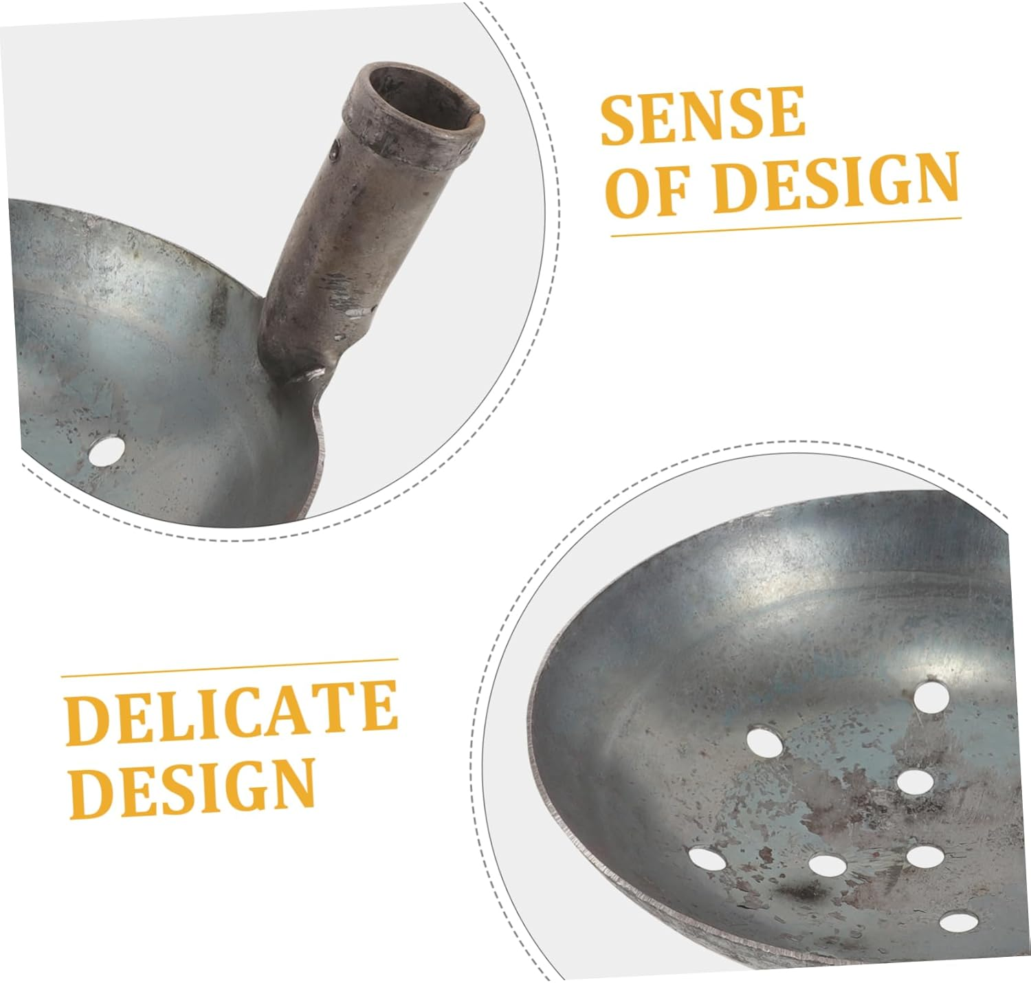 CAXUSD Drain Removal Tool Metal Sifting Ladle for Dung Litter Sewage System Cleaning