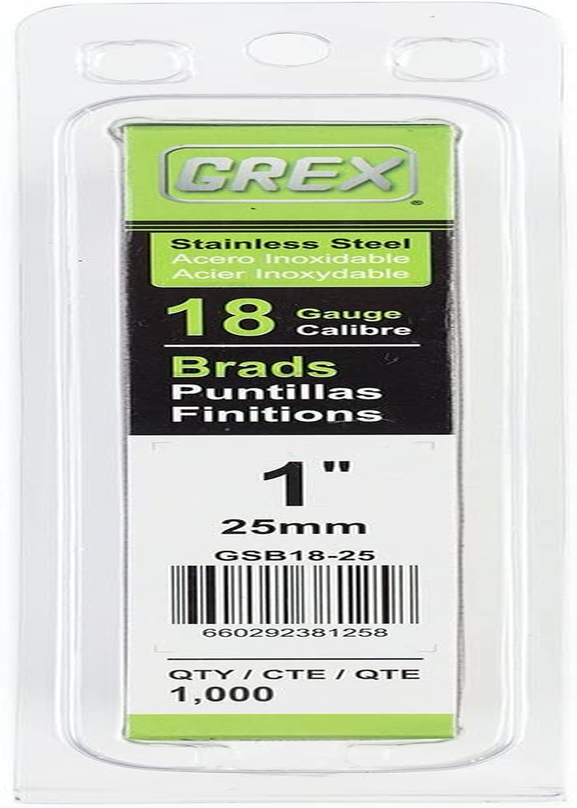 Grex GSB18-38 1-1/2 In. 18 Ga. Brad Nails, Stainless Steel 304, 1M image number 2