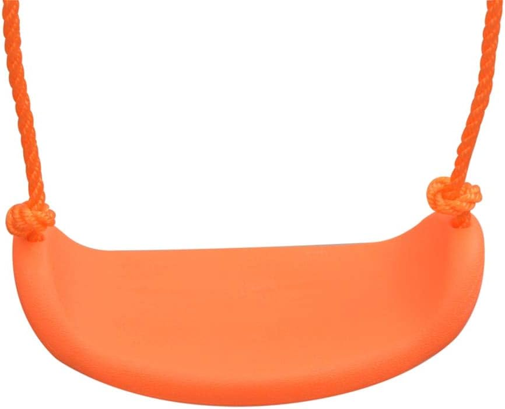Vidaxl Outdoor Single Swing Set - Sturdy Steel Frame and Plastic Seat - Blue, Green, and Orange - Recommended for Kids 3-10 Years