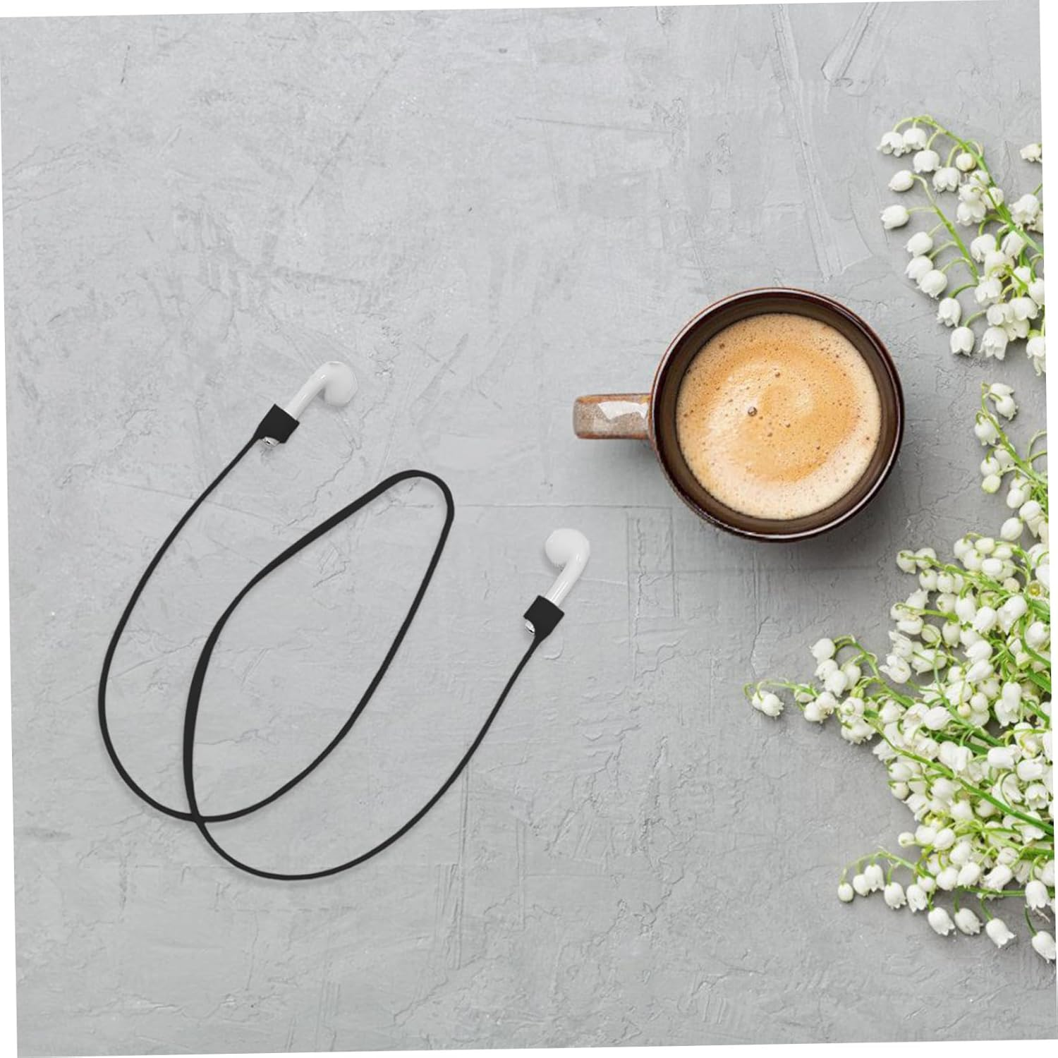 SHOWERORO Neck Lanyard Magnetic Earphone Drop Prevention Soft Silicone Lanyard for Earbuds Lost