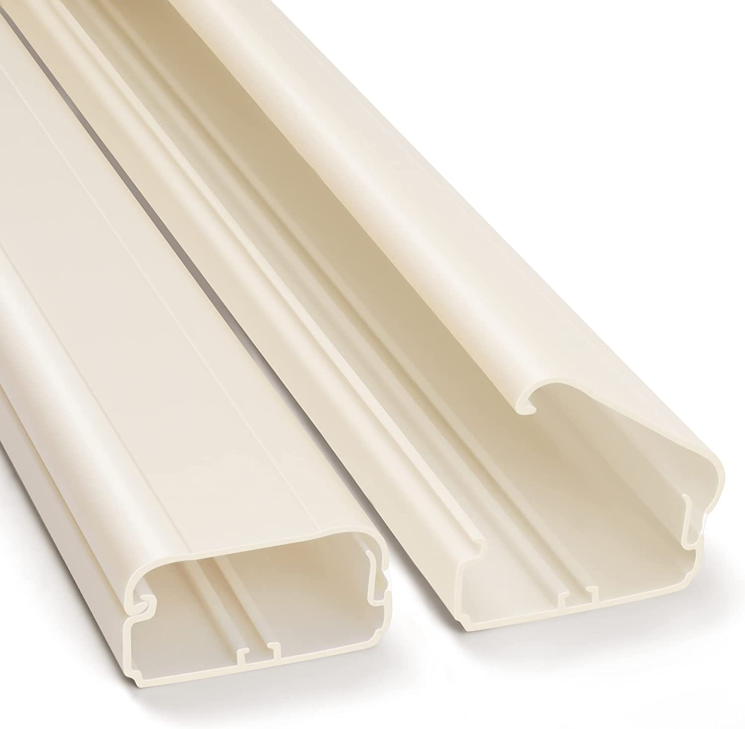 Zhiyo TV Cord Cover for Wall, 31.5 Inch Cable Concealer, Cord Hider for Wall Mounted TV, Paintable Wall Cable Cover to Hide Wires, White Cable Raceway Kit, 2X L15.8In W1.5In H0.75In