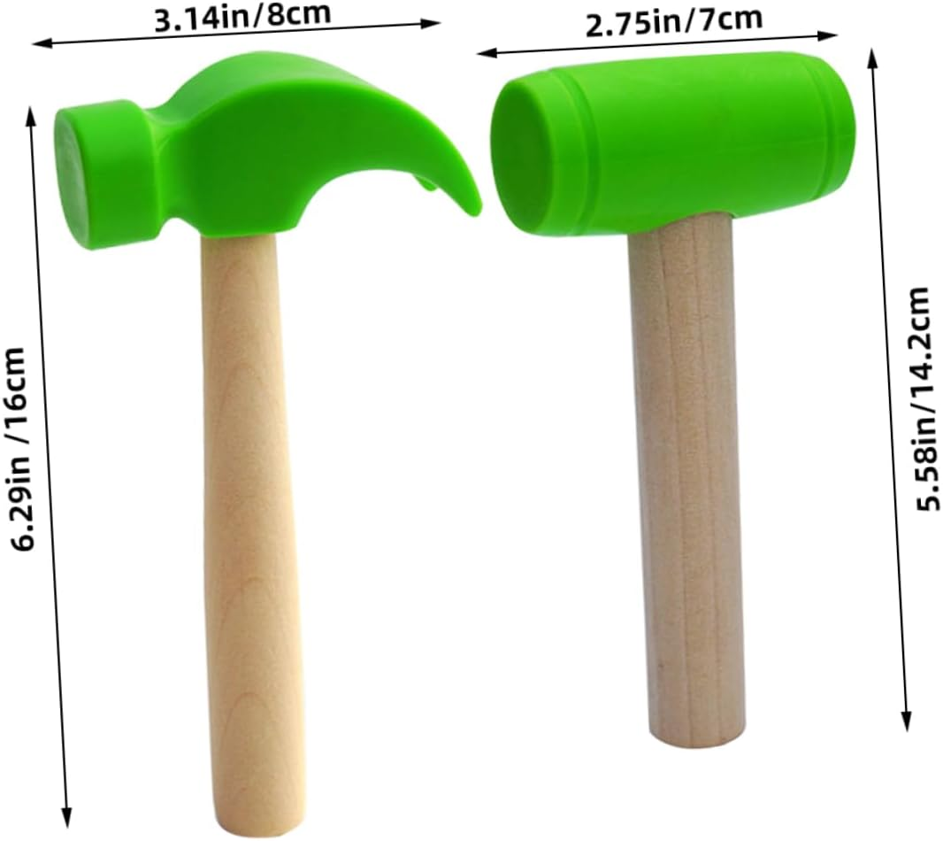 ERINGOGO 2Pcs Small Toyhammer Boys and Girls Hammer Child Toddler Toys Mallet Toy Play Mallet Detailed Craftsmanship for Long-Time Use image number 5