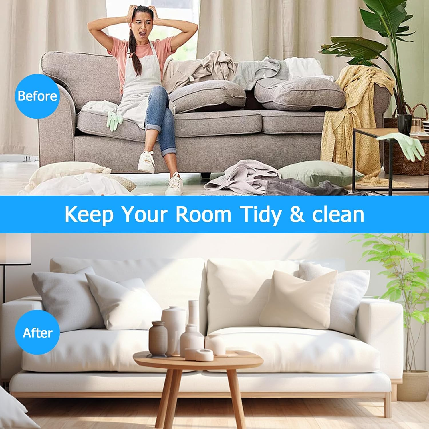 100L Laundry Basket with Lid，Removable Laundry Bag with Bamboo Handle for Large Foldable Laundry Hamper for Bedroom, Bathroom, Dorm, Laundry Room (Grey) image number 4