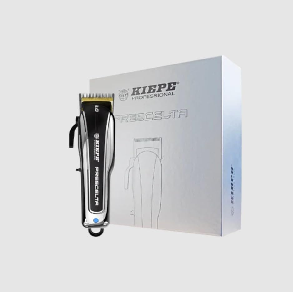 Kiepe Professional Prescelta 3.0 Hair Clipper - Corded/Cordless Rechargeable Trimmer with 7200 RPM DC Motor, DLC Steel Blades, Skin Protection, Lithium Battery, Charging Base - 7W image number 2