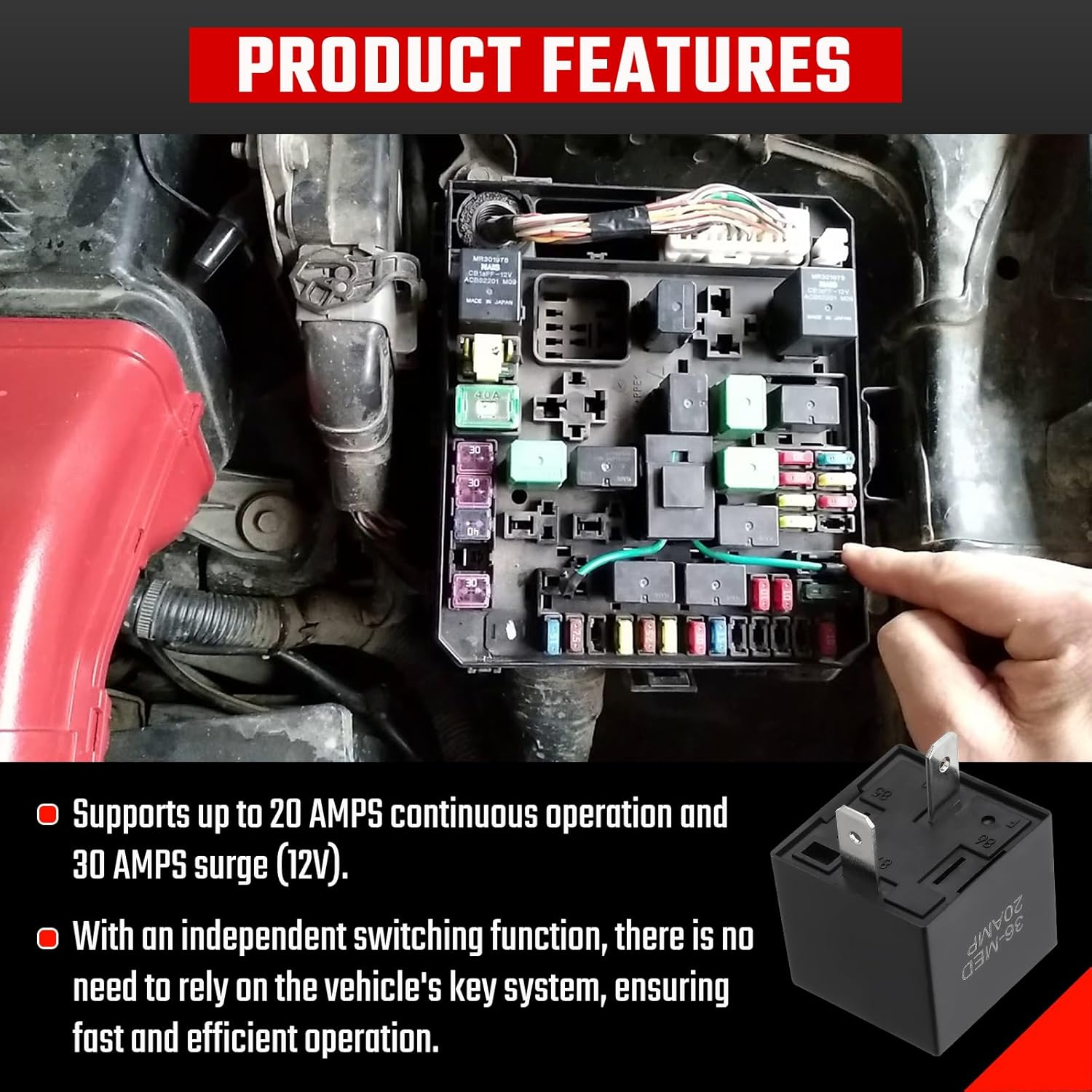 ISINFLASH Fuel Pump Relay Bypass Master Kit, Relay Tester Diagnostic Scan Tool Relay Bypass Switch Kit Replaces 9036 9037 9038 Pack of 6 image number 6